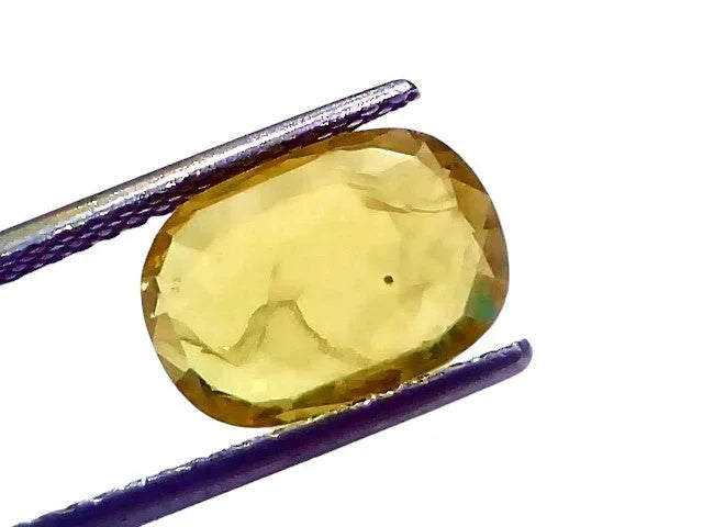 4.43 Ct Natural Yellow Sapphire Pukhraj Jupiter Gemstone (Heated) - Venus Gems