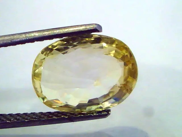 4.45 Ct Unheated Untreated Natural Ceylon Yellow Sapphire Pukhraj