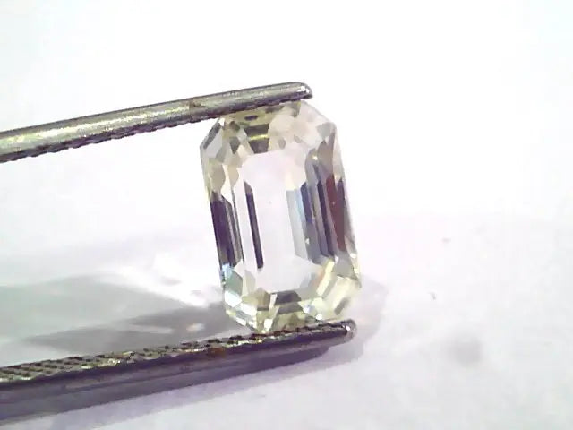 4.46 Ct Unheated Untreated Natural White Sapphire Gemstone AAA