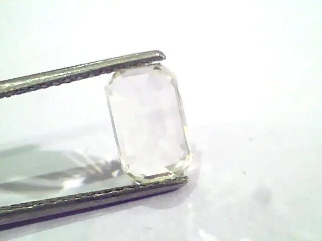 4.46 Ct Unheated Untreated Natural White Sapphire Gemstone AAA