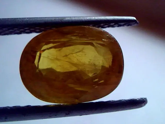 4.50 Ct Natural Bangkok Yellow Sapphire,Pukhraj Gemstone heated