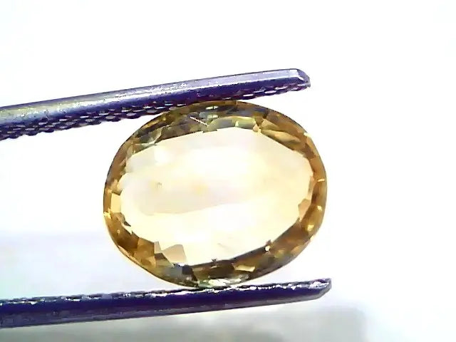 4.50 Ct IGI Certified Unheated Untreated Natural Ceylon Yellow Sapphire