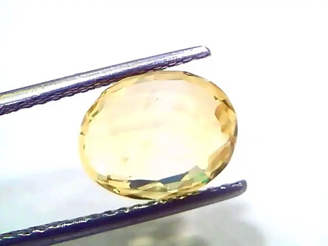 4.50 Ct IGI Certified Unheated Untreated Natural Ceylon Yellow Sapphire