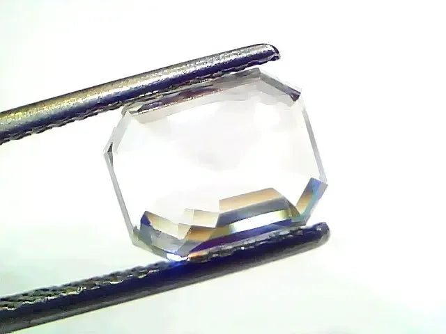 4.53 Ct IGI Certified Unheated Untreated Natural Ceylon White Pukhraj Sapphire - Venus Gems