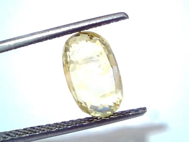 4.54 Ct GII Certified Unheated Untreated Natural Ceylon Yellow Sapphire