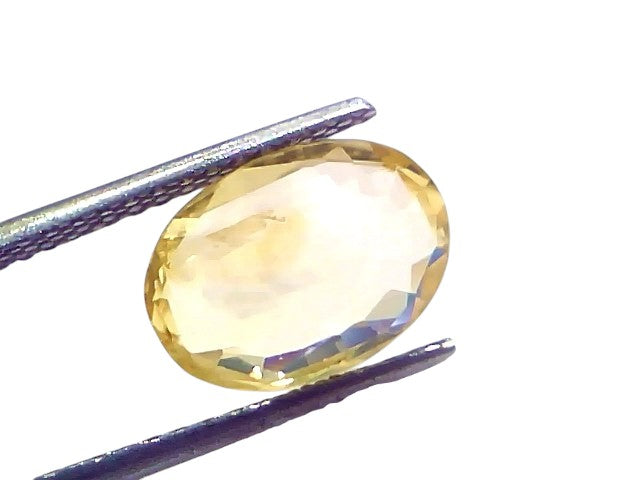 4.54 Ct IGI Certified Unheated Untreated Natural Ceylon Yellow Sapphire