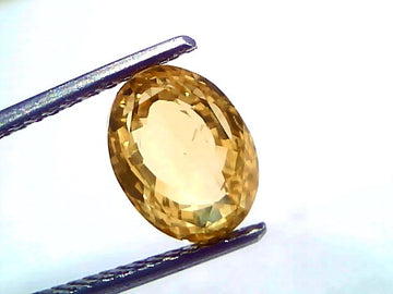 4.55 Ct IGI Certified Unheated Natural Ceylon Yellow Sapphire Pukhraj – 5 Ratti