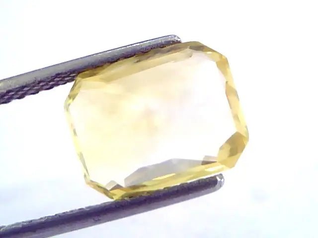 4.57 Ct IGI Certified Unheated Untreated Natural Ceylon Yellow Sapphire AAA