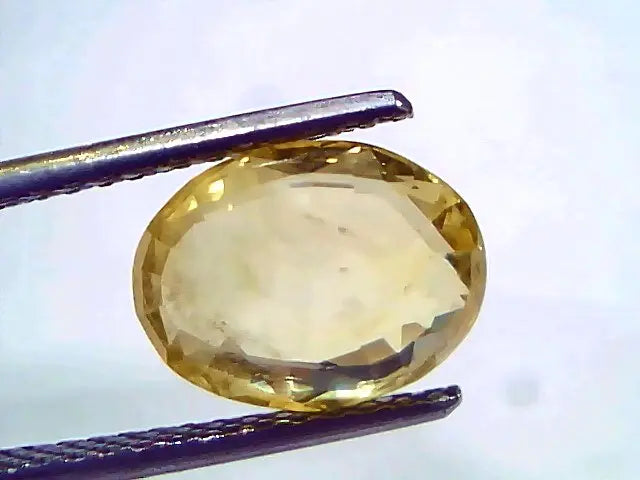 4.59 Ct IGI Certified Unheated Untreated Natural Ceylon Yellow Sapphire
