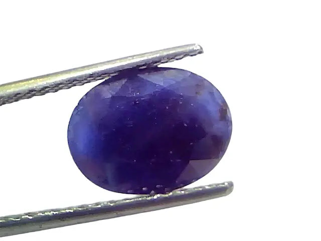 4.59 Ct Certified Unheated Untreated African Blue Sapphire Neelam Stone