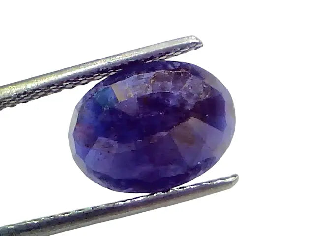 4.59 Ct Certified Unheated Untreated African Blue Sapphire Neelam Stone
