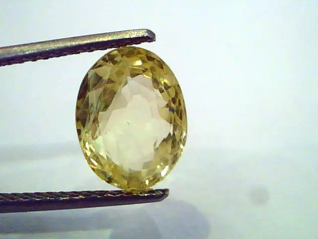 4.70 Ct Unheated Untreated Natural Ceylon Yellow Sapphire Pukhraj