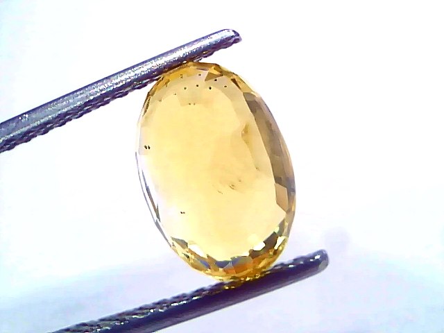 4.60 Ct IGI Certified Unheated Natural Ceylon Yellow Sapphire Pukhraj – 5.05 Ratti