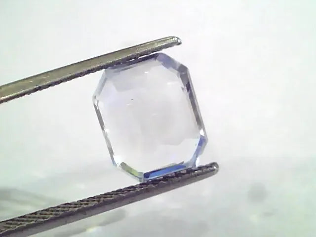 4.61 Ct IGI Certified Unheated Untreated Natural Ceylon White Sapphire Pukhraj - Venus Gems