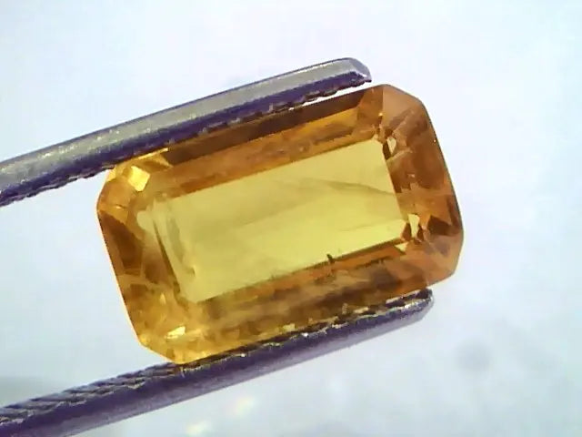 4.66 Ct Natural Yellow Sapphire Pukhraj Jupiter Gemstone(Heated)