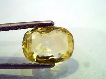 4.70 Ct Certified Unheated Natural Ceylon Yellow Sapphire/Pukhraj A++