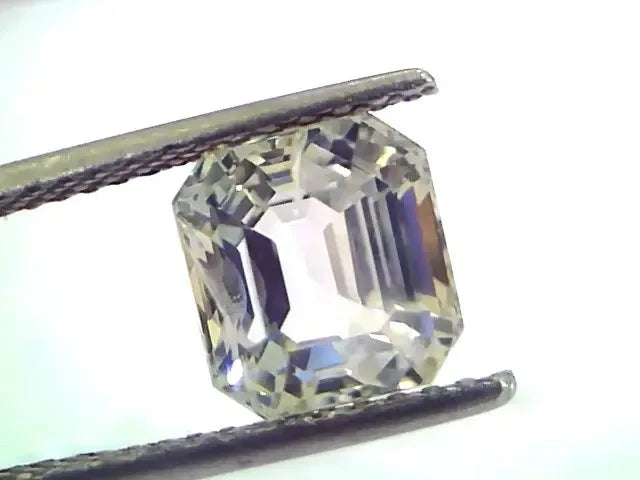 4.66 Ct IGI Certified Unheated Untreated Natural Ceylon White Sapphire Pukhraj - Venus Gems