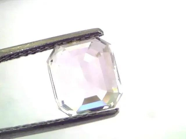 4.66 Ct IGI Certified Unheated Untreated Natural Ceylon White Sapphire Pukhraj - Venus Gems