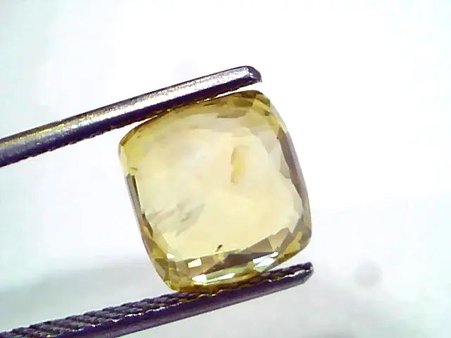 4.69 Ct IGI Certified Unheated Untreated Natural Ceylon Yellow Sapphire AA