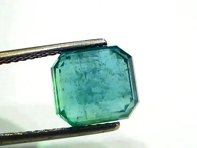 4.70 Ct GII Certified Untreated Natural Zambian Emerald Gemstone Panna AA