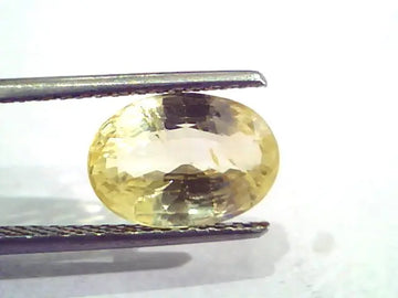 4.73 Ct IGI Certified Unheated Untreated Natural Ceylon Yellow Sapphire