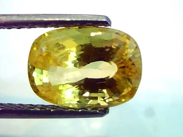 4.73 Ct Unheated Untreated Natural Ceylon Yellow Sapphire AAA