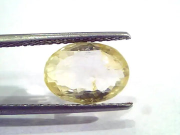 4.73 Ct 7.87 Ratti Unheated Untreated Natural Ceylon Yellow Sapphire