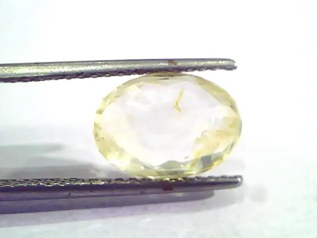 4.73 Ct 7.87 Ratti Unheated Untreated Natural Ceylon Yellow Sapphire