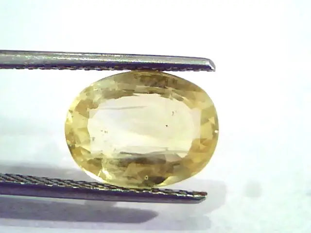 4.76 Ct IGI Certified Unheated Untreated Natural Ceylon Yellow Sapphire