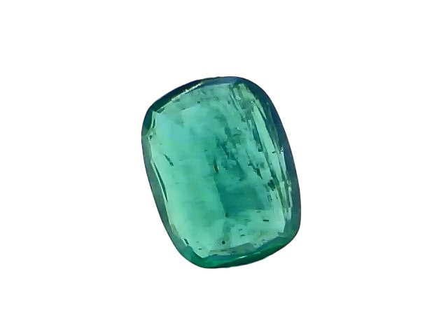 Natural Zambian emerald, 4.77 carats, untreated, GII certified, featuring a vibrant green color and rectangular cut.