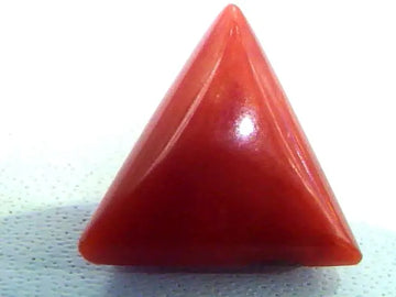 4.80 Carat Natural Italian Triangle Red Coral Moonga Gemstone