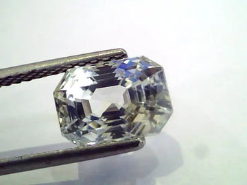 4.69 Ct Unheated Untreated Natural Premium Ceylon White Sapphire AAA