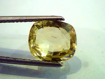 4.86 Ct IGI Certified Unheated Untreated Natural Ceylon Yellow Sapphire
