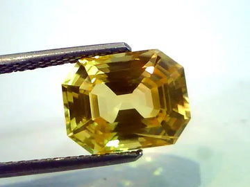 4.87 Ct TopGrade Topcolor TopCut Unheated Ceylon Yellow Sapphire