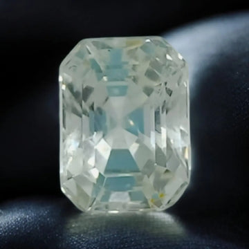 4.89 Ct IGI Certified Unheated Untreated Natural Premium White Sapphire AAA - Venus Gems