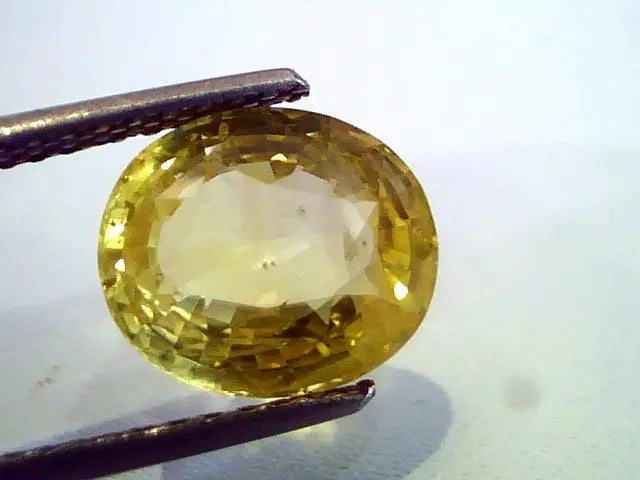 4.90 Ct Unheated Untreted Natural Ceylon Yellow Sapphire Pukhraj