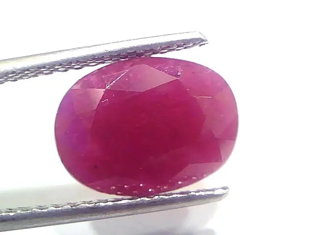 5.00 Ct Certified Unheated Untreated Natural New Burma Ruby Manik Stone