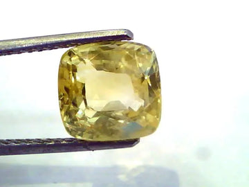 4.93 Ct Unheated Untreated Natural Ceylon Yellow Sapphire/Pukhraj AA