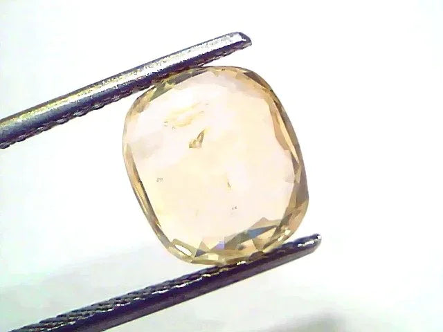 4.93 Ct IGI Certified Unheated Untreated Natural Ceylon Yellow Sapphire - Venus Gems