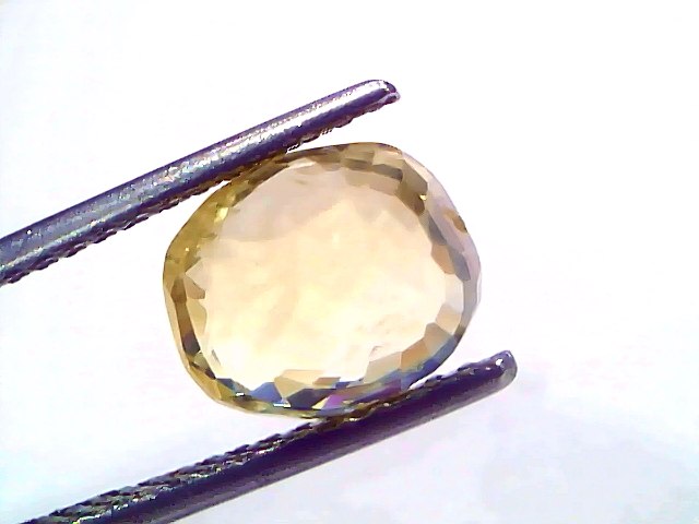4.96 Ct IGI Certified Unheated Natural Ceylon Yellow Sapphire Pukhraj – 5.45 Ratti
