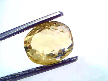 4.96 Ct IGI Certified Unheated Natural Ceylon Yellow Sapphire Pukhraj – 5.45 Ratti
