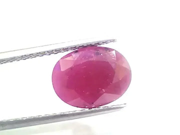 4.99 Ct Certified Unheated Untreated Natural New Burma Ruby - Venus Gems