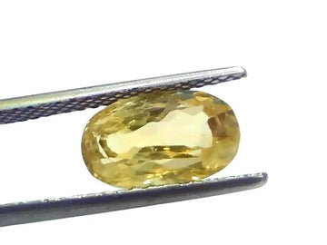 4.98 Ct IGI Certified Unheated Untreated Natural Ceylon Yellow Sapphire - Venus Gems