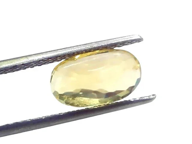 4.98 Ct IGI Certified Unheated Untreated Natural Ceylon Yellow Sapphire - Venus Gems