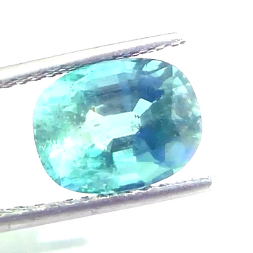 4.28 Ct Untreated Natural IGI Certified Zambian Emerald Gemstone AA, showcasing a vibrant green color with clarity.