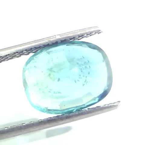 Gemme émeraude de Zambie naturelle non traitée, certifiée IGI, de 4,28 carats, qualité AA