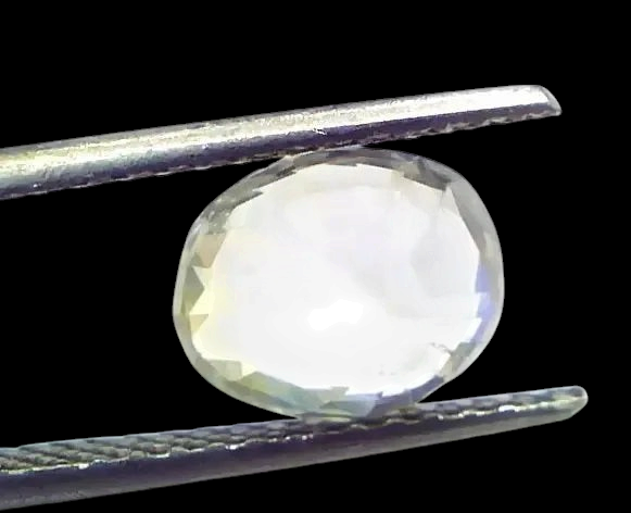 4.27 Ct Unheated Untreated Natural Ceylon White Sapphire Safed Pukhraj - Venus Gems