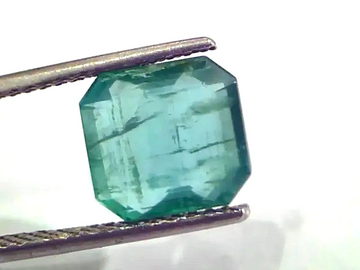 4.13 Ct Untreated Natural Zambian Emerald Gemstone Panna AAA - Venus Gems