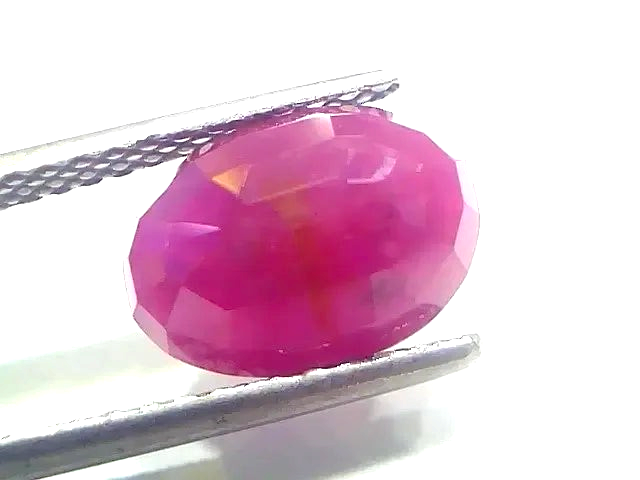 4.19 Ct Certified Unheated Untreated Natural New Burma Ruby Manik Stone - Venus Gems