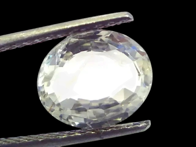 4.41 Ct Unheated Untreated Natural Premium White Sapphire Gemstone - Venus Gems